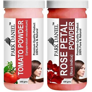PARK DANIEL Premium Tomato Powder & Rose Petal Powder Combo Pack of 2 Jars of 100 gms(200 gms) (200 g) view 2