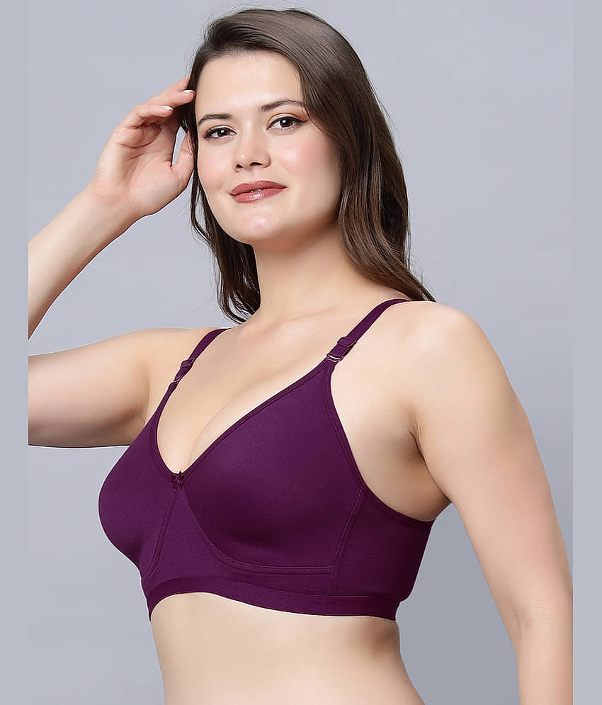 IN CARE LINGERIE Cotton Non Padded Women's T-Shirt Bra ( Wine ) SUHANA_WINE_40C view 2