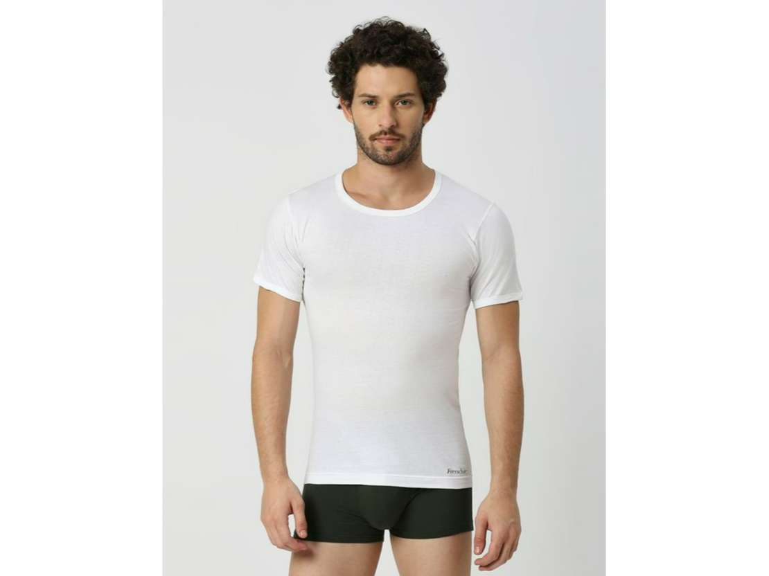 Frenchie Oxy Men Solid White Cotton Vest (Pack of 3 ) - Inactive - M view 2