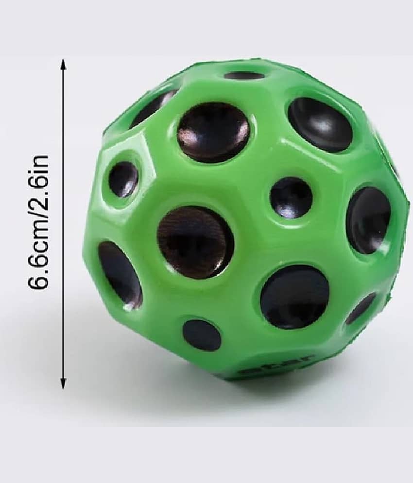DENFE Moon Ball Pack of 1 – High Bounce Rubber Ball for Outdoor Fun, 7 cm Diameter, Durable Multicolor Design for Kids & Adults, Perfect for Baseball, Catch, and Recreation view 2