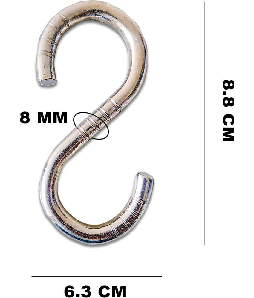 Laxmi Garden Zula Swing S Hook (Pack of 12) Set of 12 Stainless Steel Hooks view 2