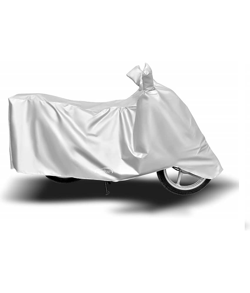 AutoRetail - Silver Dust Proof Two Wheeler Polyster Cover With (Mirror Pocket) for Hero Hf Dawn (pack of 1)