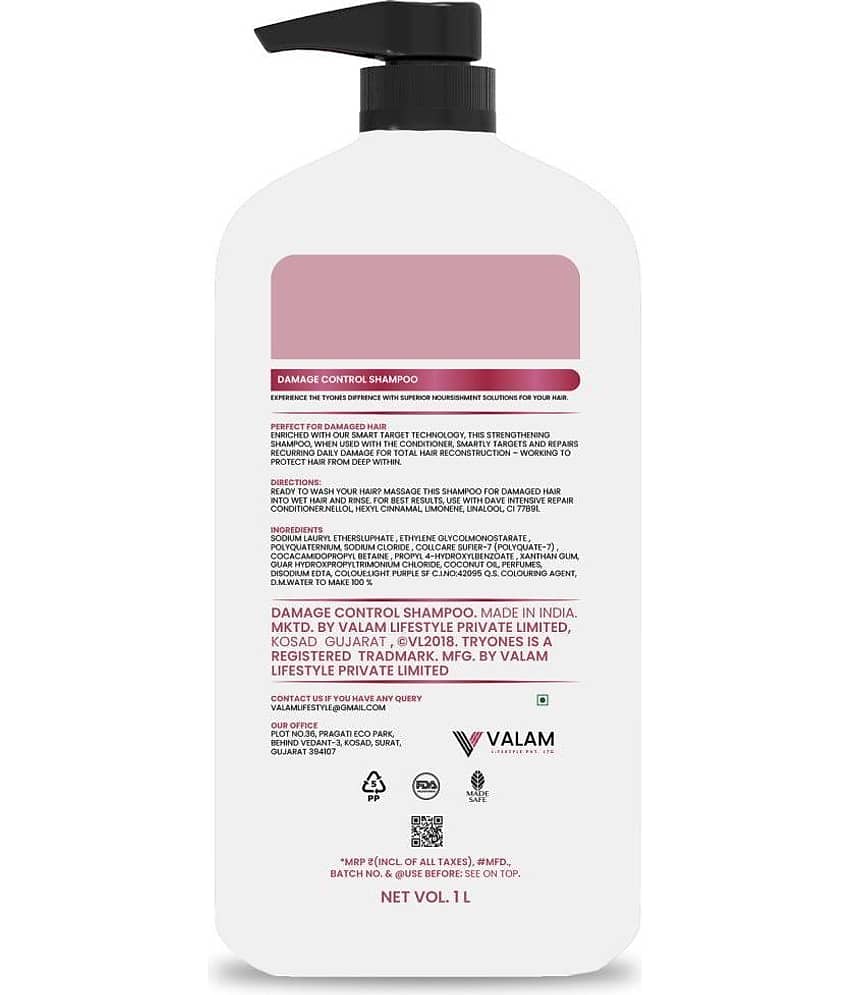 TRYONES Smoothening Shampoo 1000ml ( Pack of 1 ) view 2