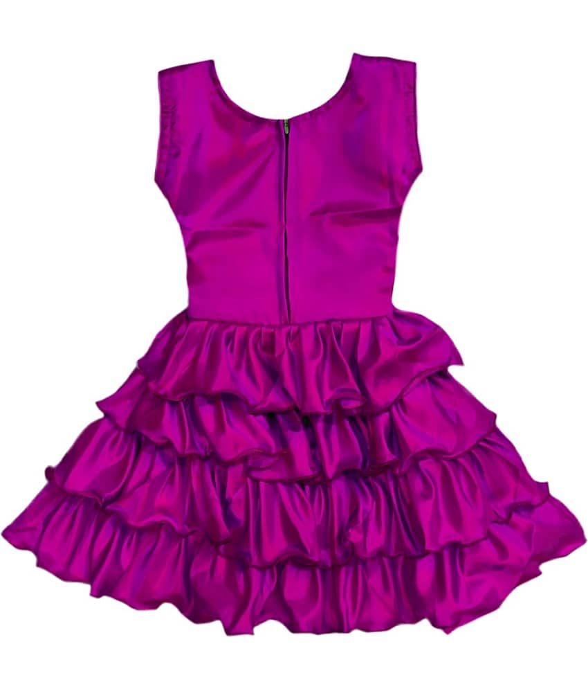 Mullick the designer Silk Frock For Girls ( Pack of 1 , Pink ) view 2