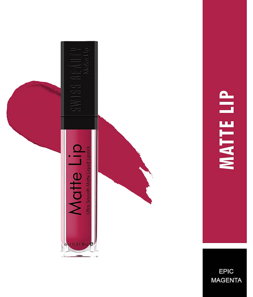 Swiss Beauty - Pink Matte Lipstick view 2