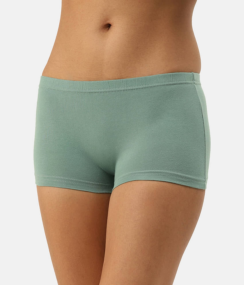 Leading Lady Pack of 3 Cotton Women's Boy Shorts ( Multi Color ) view 2