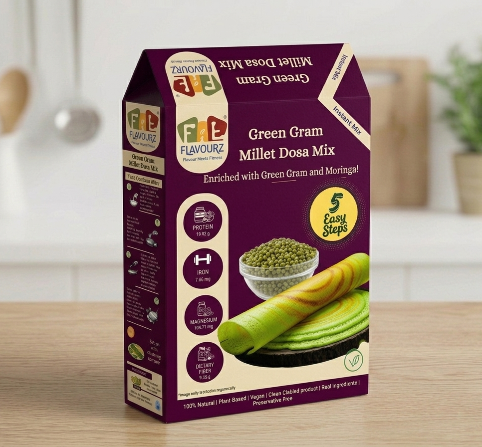 Green Gram Millet Dosa Mix with Moringa - High Fiber