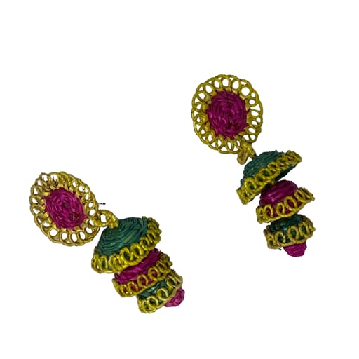 Thread Crochet Multicolor Earrings view 2