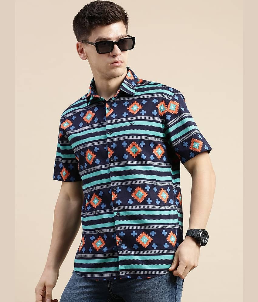 Showoff Cotton Blend Regular Fit Printed Half Sleeves Men's Casual Shirt - Multi ( Pack of 1 ) view 2