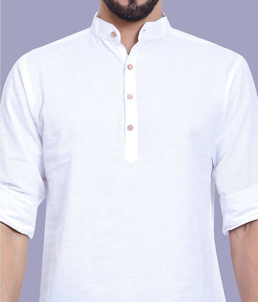 TrendiVastra - White 100% Cotton Slim Fit Men's Casual Shirt ( Pack of 1 ) view 2