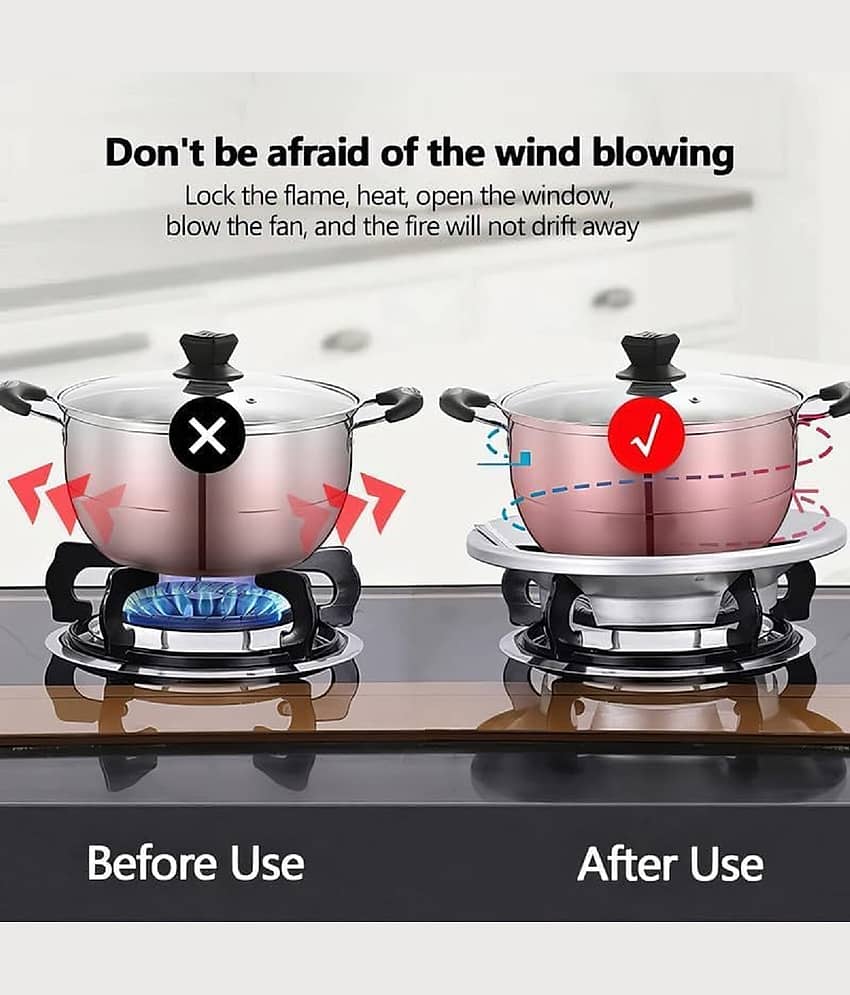 RAMDEV ENTERPRISE Silver Aluminium Stove ( Pack of 2 ) view 2