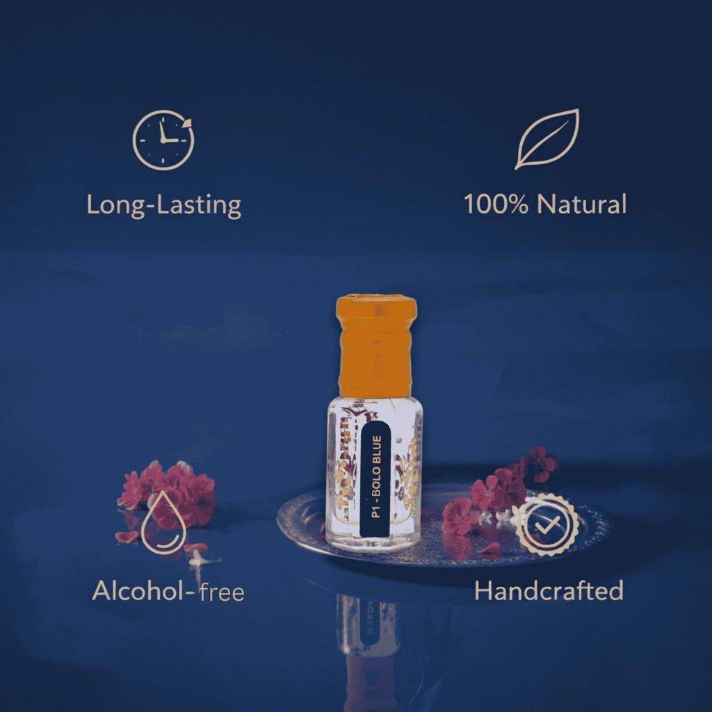 alnaqi fragrances Bolo Blue Attar - 12ml Fresh Perfume for Men | Long Lasting Men in Blue Attar | Signature Fresh Fragrances for Men | Pack of 1 view 2