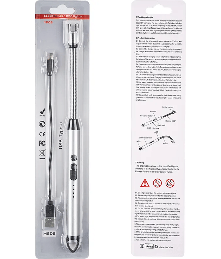 SARVASHVA TRENDS Multicolor Stainless Steel Kitchen Electric Gas Lighter ( Pack of 1 ) view 2