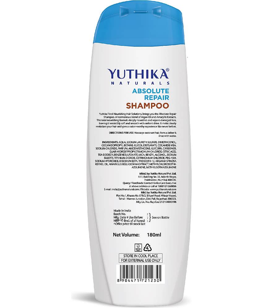 Yuthika Naturals Total Nourishing Hair Solutions Shampoo Absolute Repair 180ml view 2