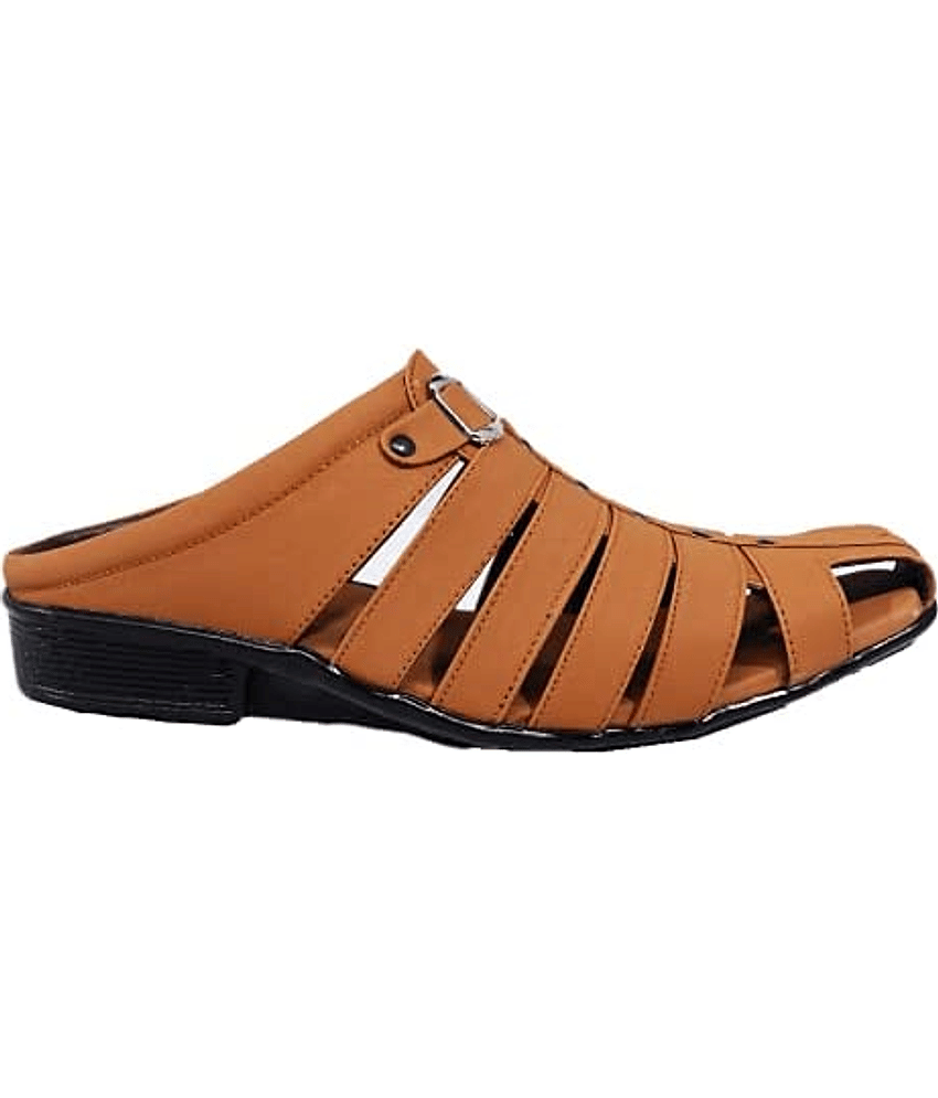 RAGE GAZE - Tan Men's Sandals view 2