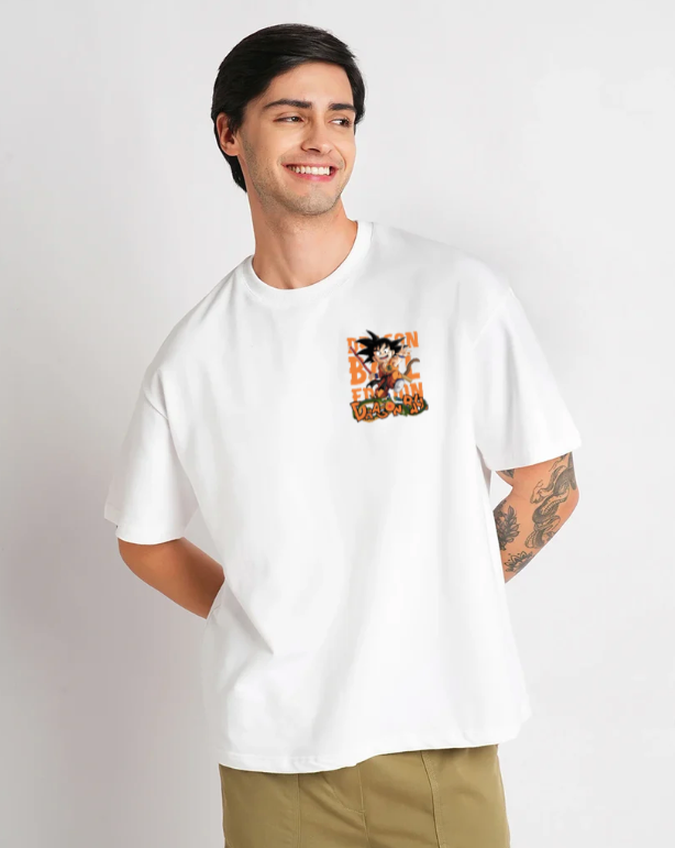 DragonBall White oversized T-shirt view 2