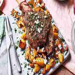 Roasted lamb with rosemary juice