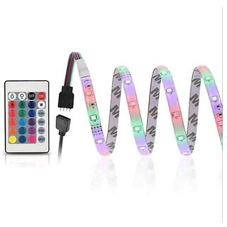 Daybetter 5 Meter Led Strip Lights Waterproof Led Light Strip With Bright Rgb Color Changing Light Strip With 24 Keys Ir Remote Controller And Supply For Home (Multicolor) Tar-L1 view 2