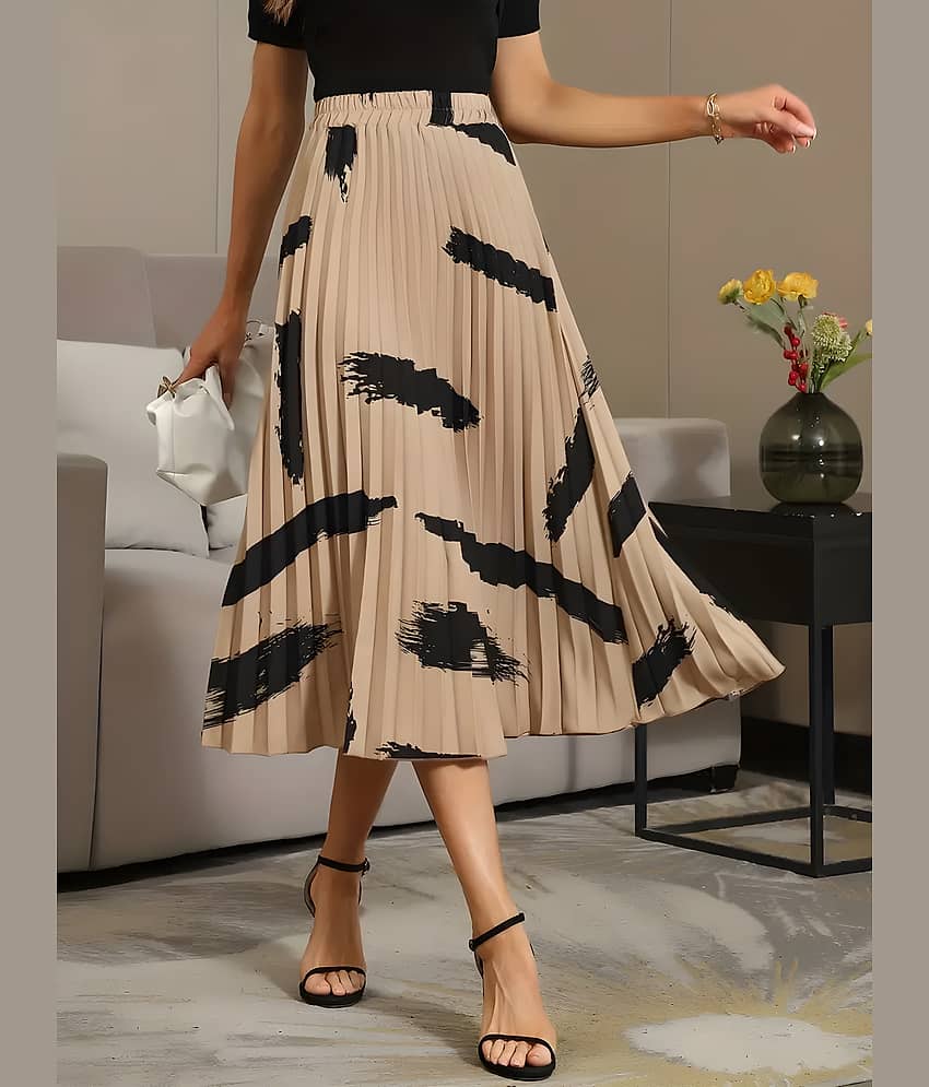 ZWERLON Black Crepe Women's A-Line Skirt ( Pack of 1 )