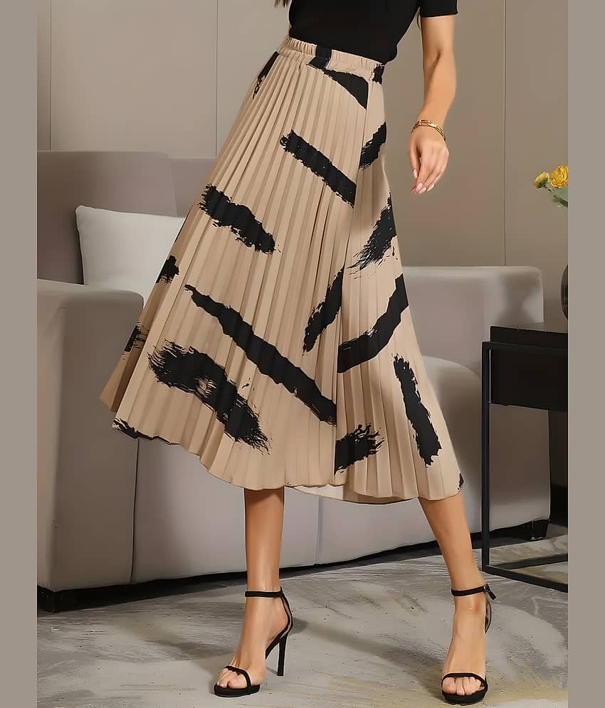 ZWERLON Black Crepe Women's A-Line Skirt ( Pack of 1 ) view 2