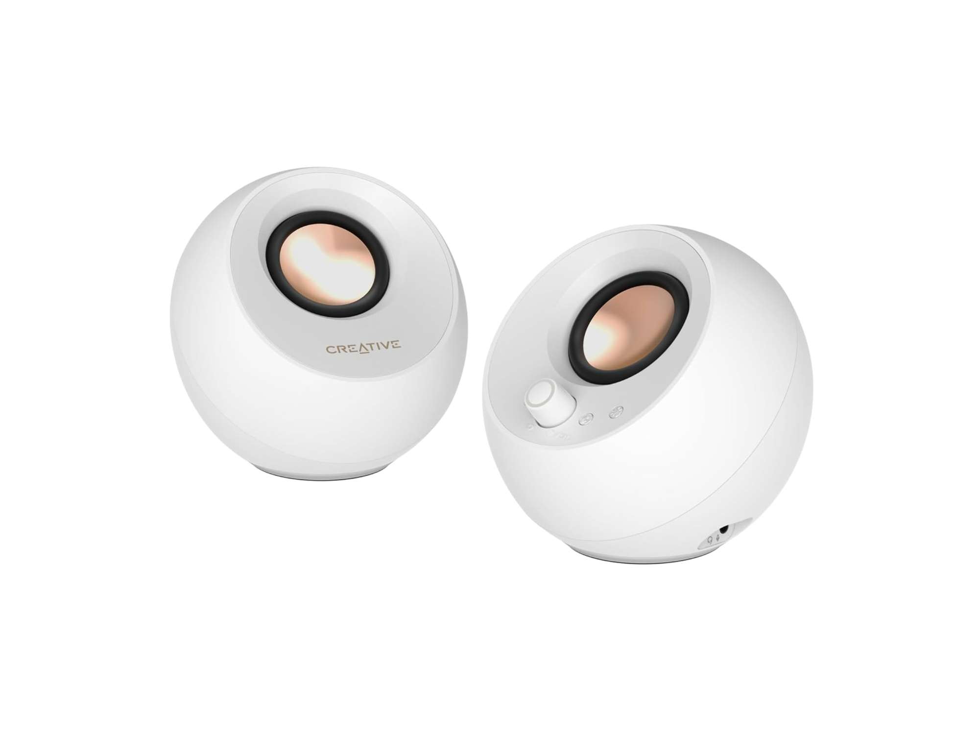 Creative Pebble Pro Computer RGB Speakers with Bluetooth - White