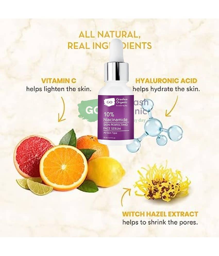 GRASHVA ORGANIC Face Serum Niacinamide Radiant Glow For All Skin Type ( Pack of 1 ) view 2