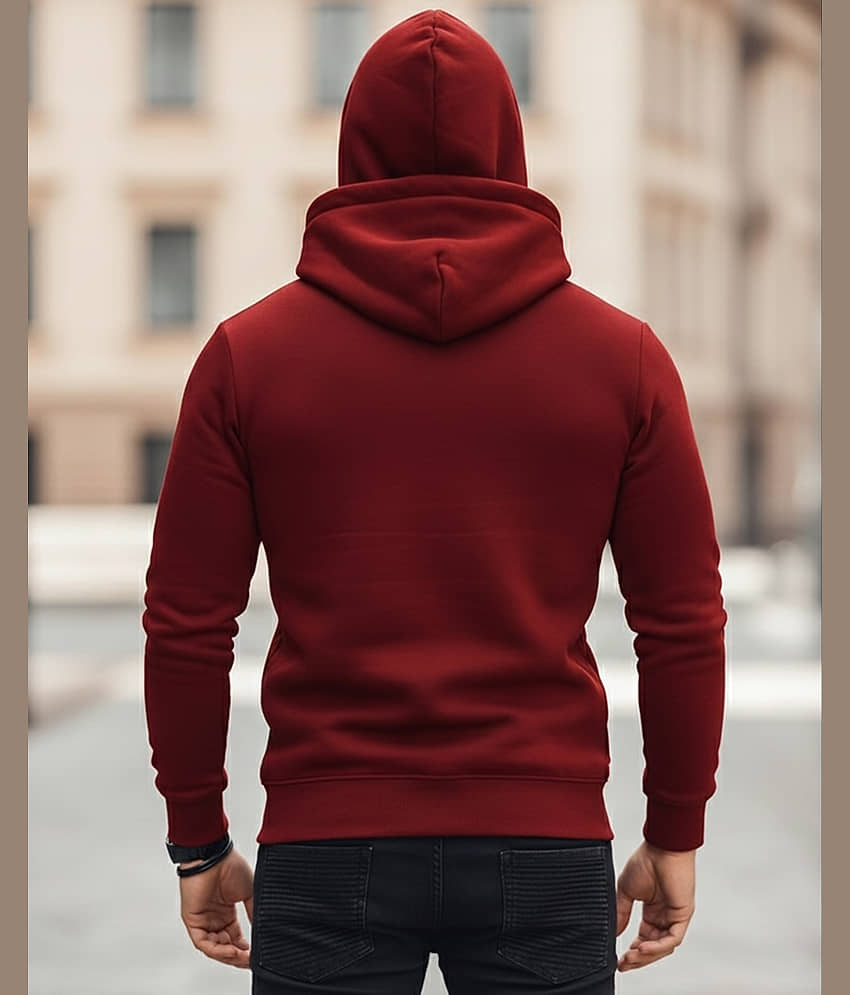 AUSK Fleece Hooded Men's Sweatshirt - Maroon ( Pack of 1 ) view 2