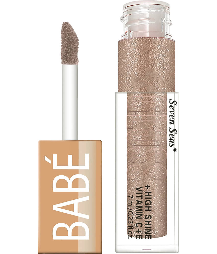Seven Seas Babe Glittery Lip Gloss With High Shine Lip Color For Glossy Look (Pink) view 2