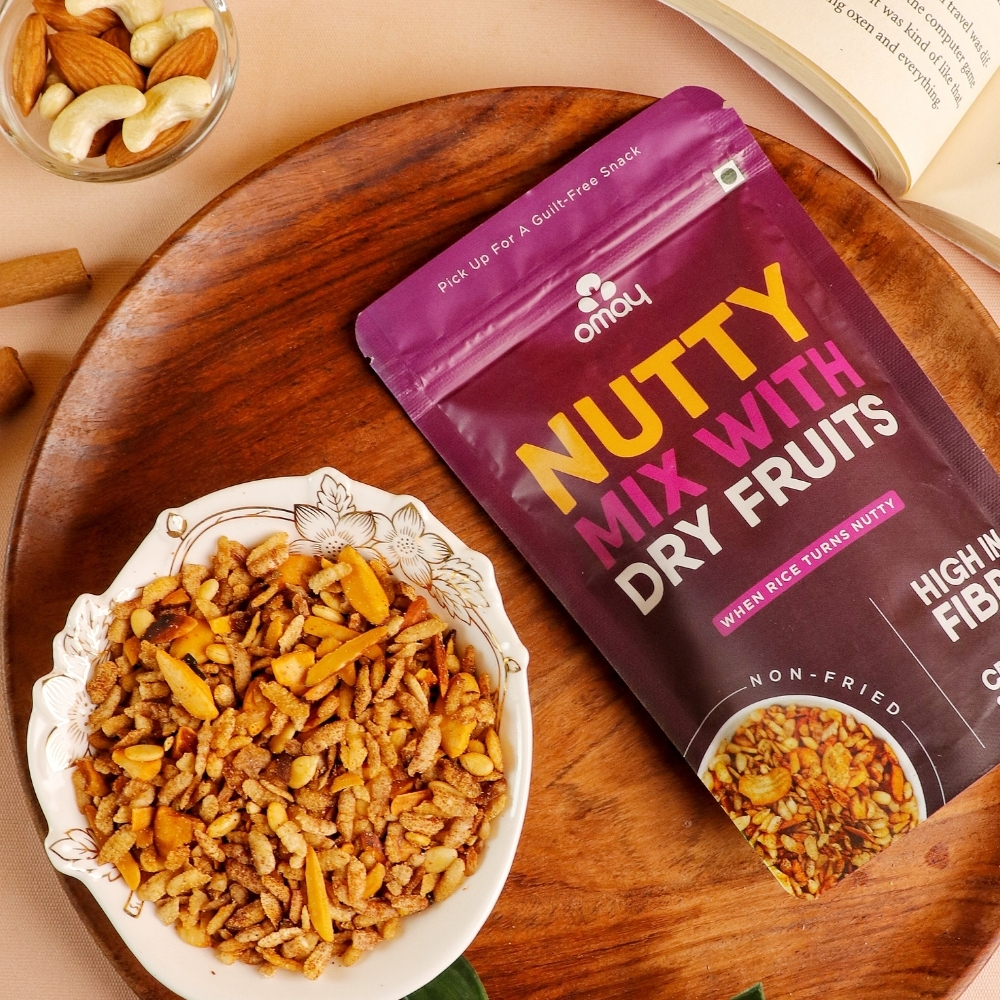 Omay Foods Nutty Mix with Dry-Fruits, 50 gm (4 Pcs) view 2