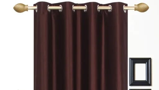 Door Curtain 7 Feet Pack of 2 Brown view 2