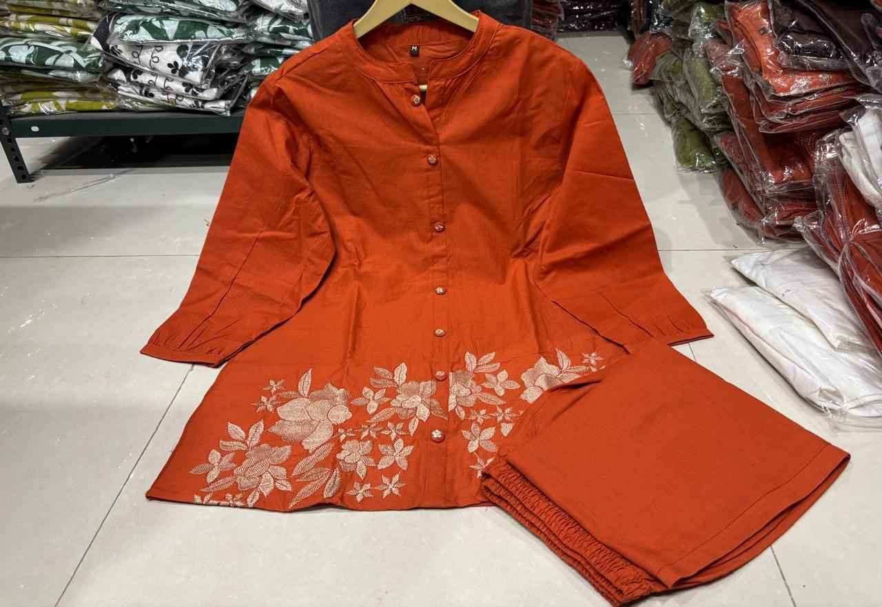 Premium Cotton Embroidery Co-Ord Set view 2