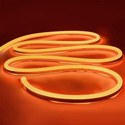 DAYBETTER� Neon Rope Light Silicon DC Light (5 Meter/16.4 Feet) or Indoor and Outdoor Flexible Waterproof Decorative Light with 12v DC Adapter Include- Orange | NW-A-12 view 2