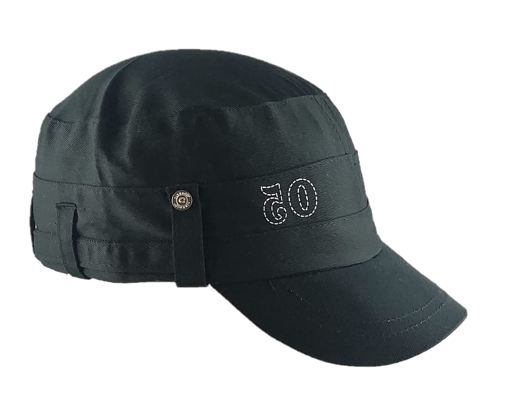 ATABZ Captain Plain Black Short Men Caps & Hats for Running,Gym,Cricket,Baseball caps & Hats Stylish Flat caps view 2
