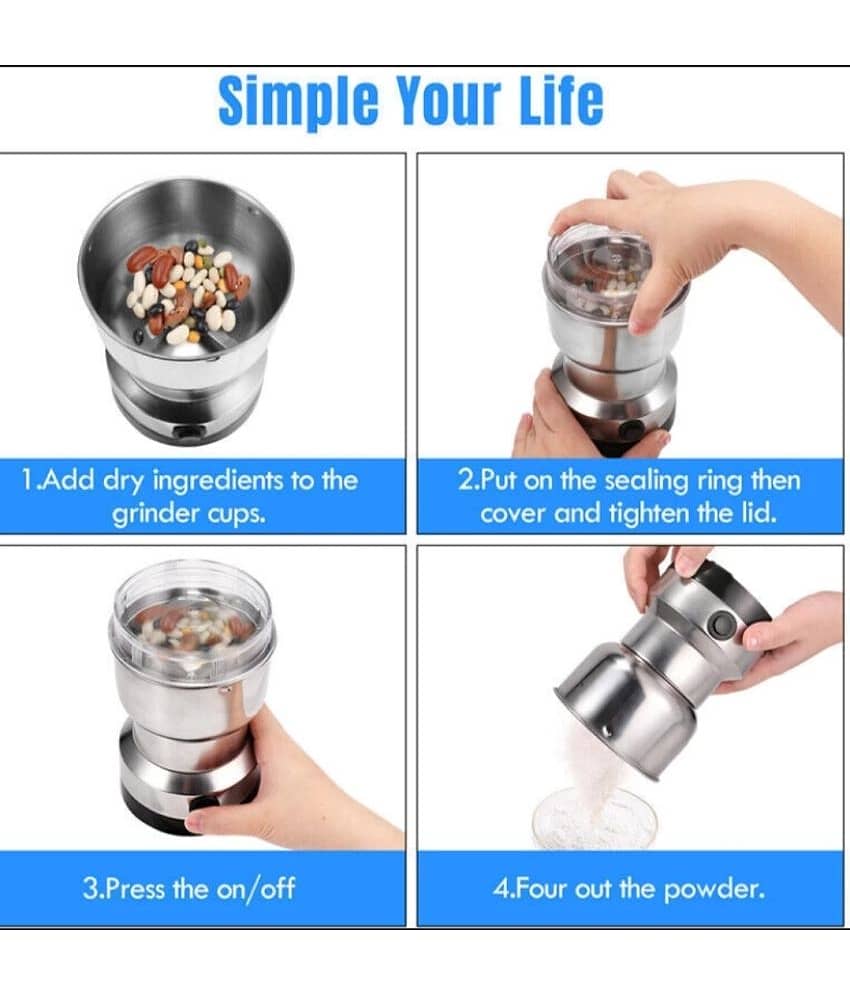 Nima Japan 350W,26000 RPM Mini Stainless Steel Spice Nuts Grainder With Mullti F Stainless Steel 1 Coffee Grinder view 2