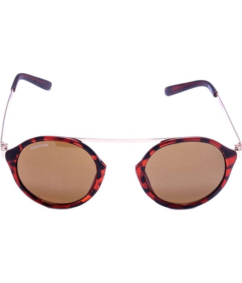 Creature Brown Round Sunglasses ( Maple-103 ) view 2