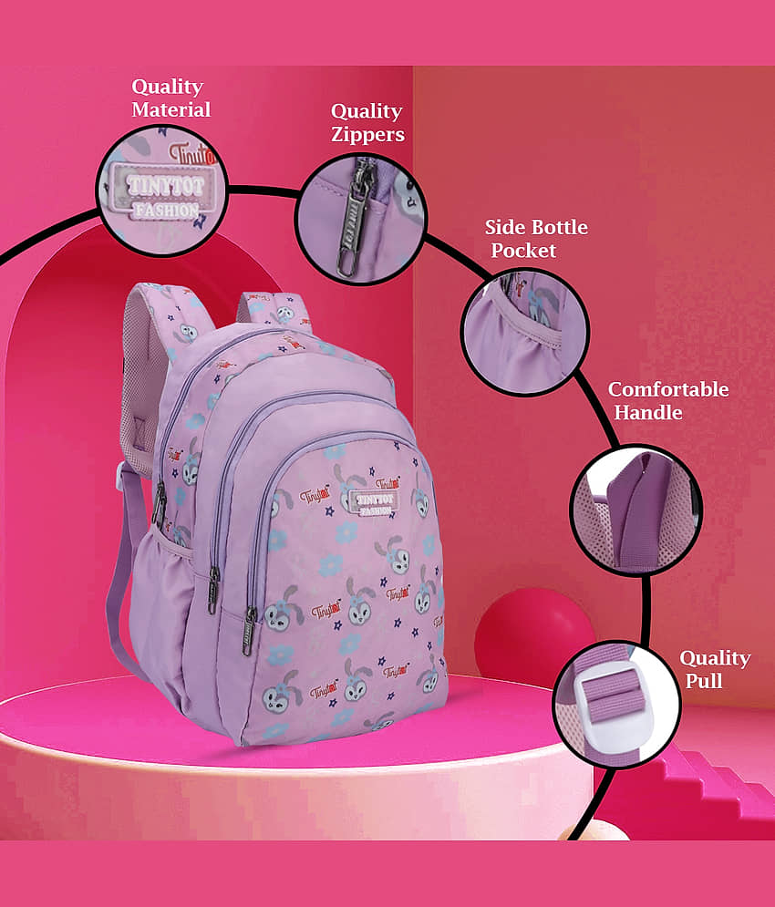 Tinytot Purple Polyester Backpack For Kids view 2
