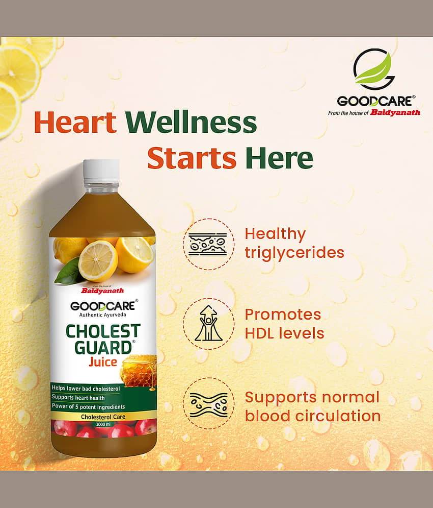Goodcare Cholest Guard Juice 1000ml, Ayurvedic Juice Lowers Bad Cholesterol, With 5 Herbs, Daily Antioxidant Support view 2