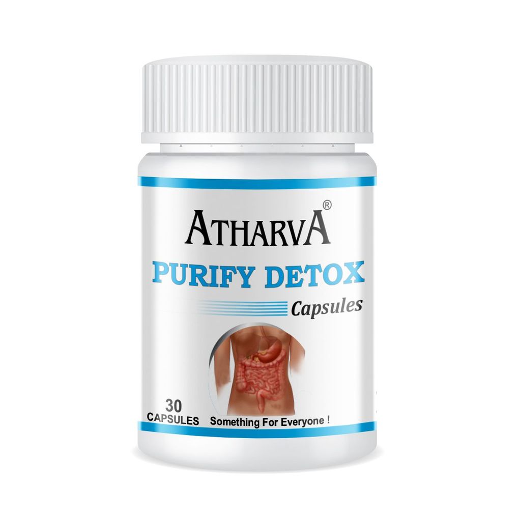 ATHARVA Purify Detox Capsules (Overall detoxification of the body, Helps eliminate toxins & improve digestive system )