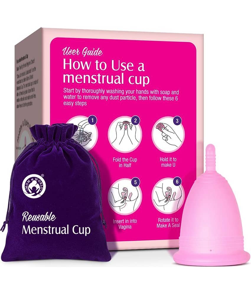 Mom & World - Silicone Reusable Menstrual Cup Medium ( Pack of 1 ) view 2