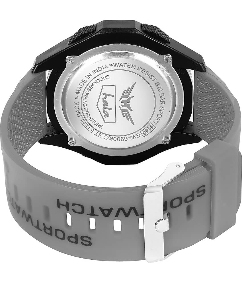 Hala - Light Grey Silicon Digital Men's Watch view 2