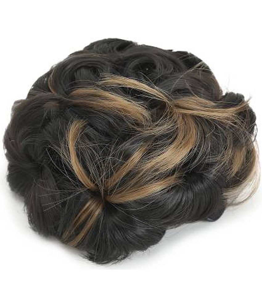 VSAKSH Curly Clip In Hair Extension Brown & Golden highlighted view 2