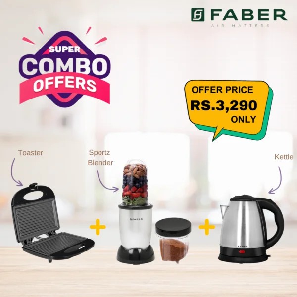 Combo(Sportz blender plus Toaster plus Kettle)