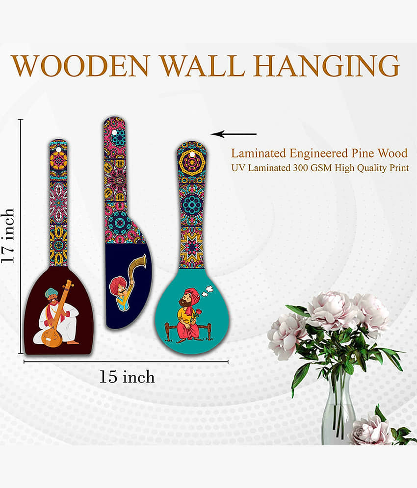 Saf Wood Wall Sculpture Multi - Pack of 3 view 2