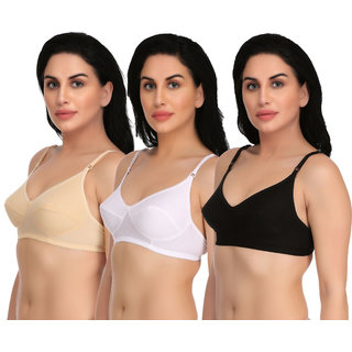 Women and Girl's Casual Wearing Non-Padded Bra Pack of 3 view 2