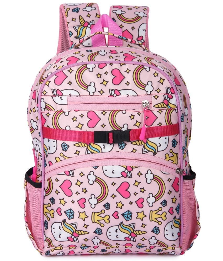 Lychee Bags Backpack Kids Polyester School Backpack (pink )