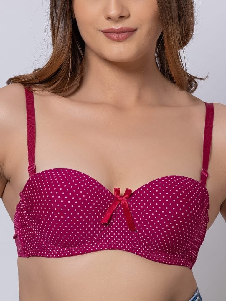 Dashing Dot Lightly Padded Underwired Demi Cup Bra view 2