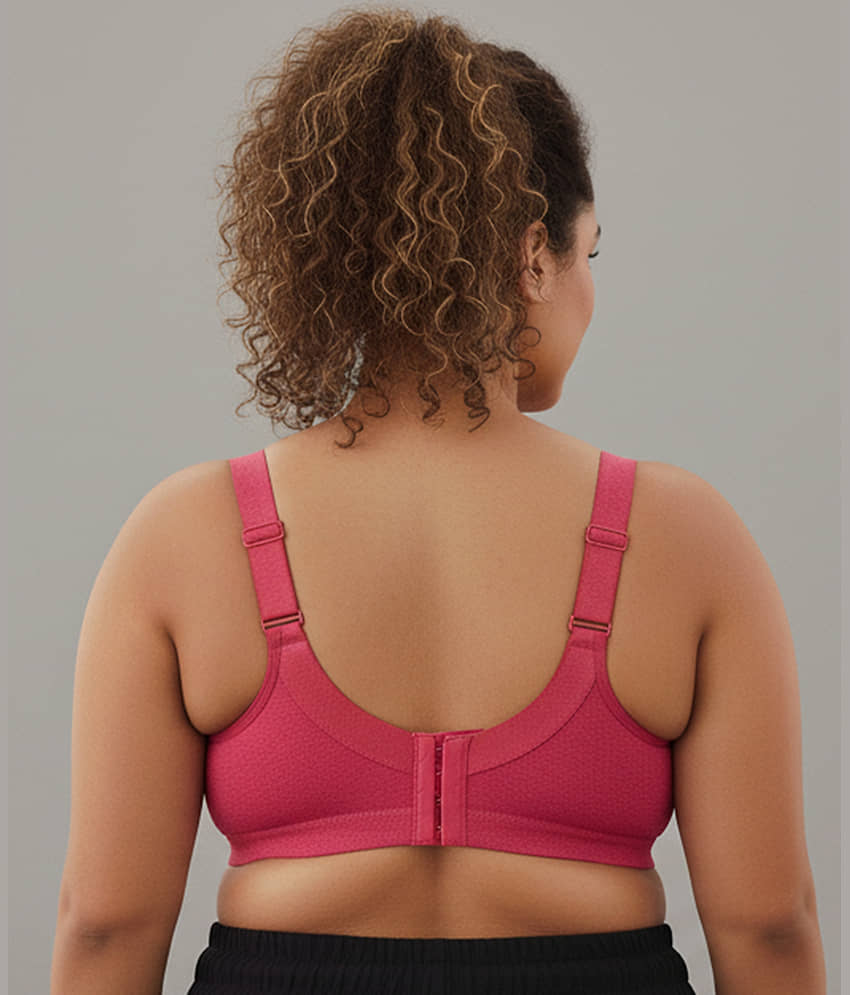 Elina Pack of 1 Cotton Non Padded Minimizer Bra For Women ( Pink ) view 2