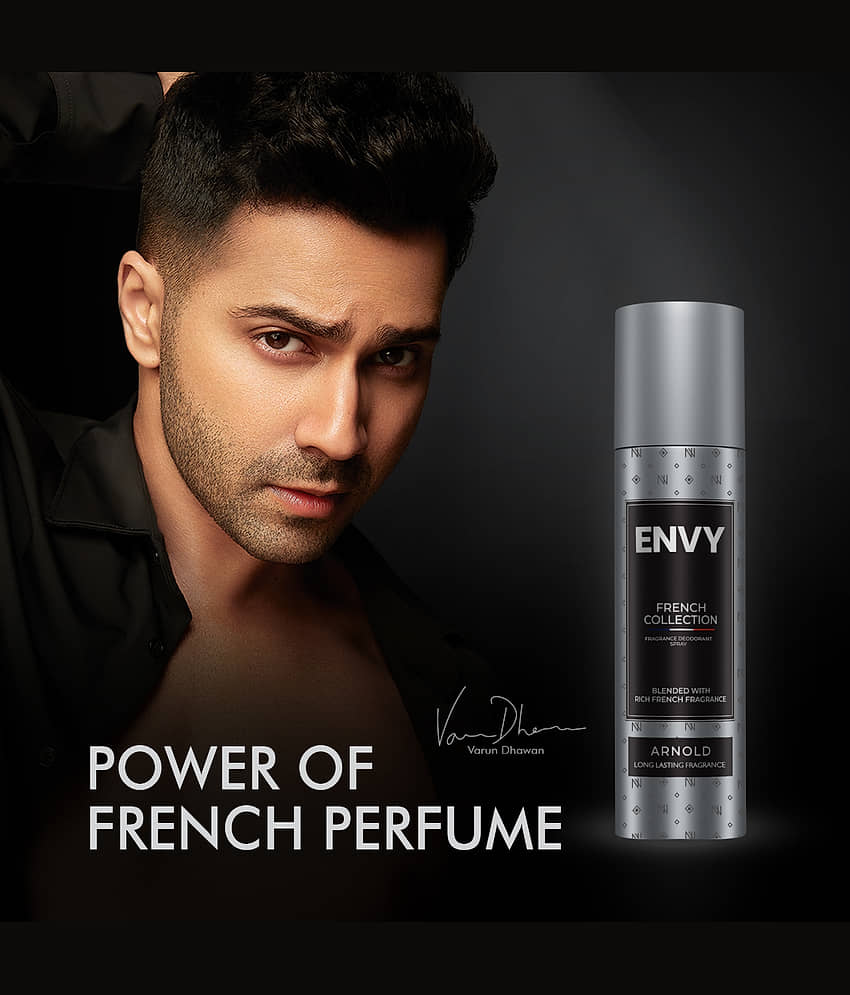 Envy French Collection Arnold, Leonardo & George Deodorant Spray for Men 120 ml Each ( Pack of 3 ) view 2