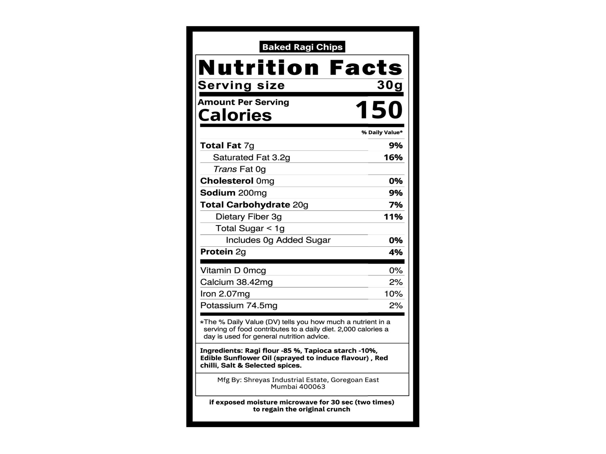 Healthy Master Ragi Chips - Baked and Nutritious - 1000 Gram view 2