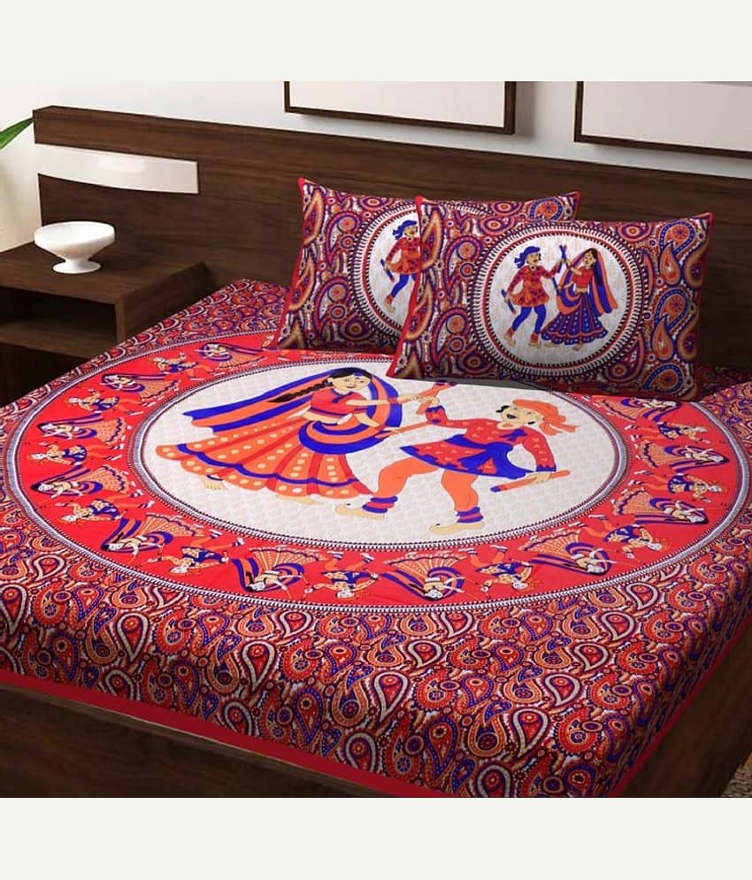 PETROSOLY Cotton 1 Double Bedsheet with 2 Pillow Covers ( Multicolor ) view 2